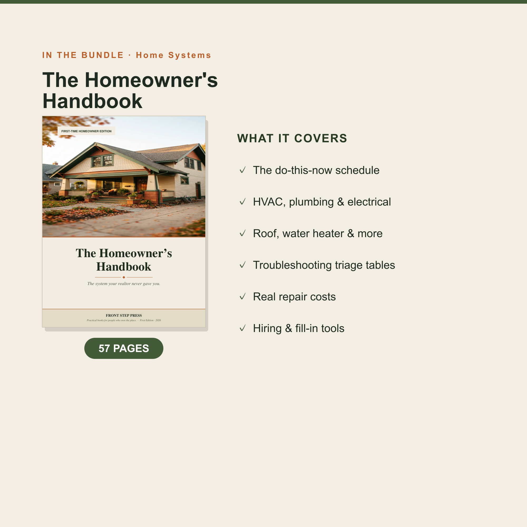 Inside The Homeowner's Handbook — 57 pages