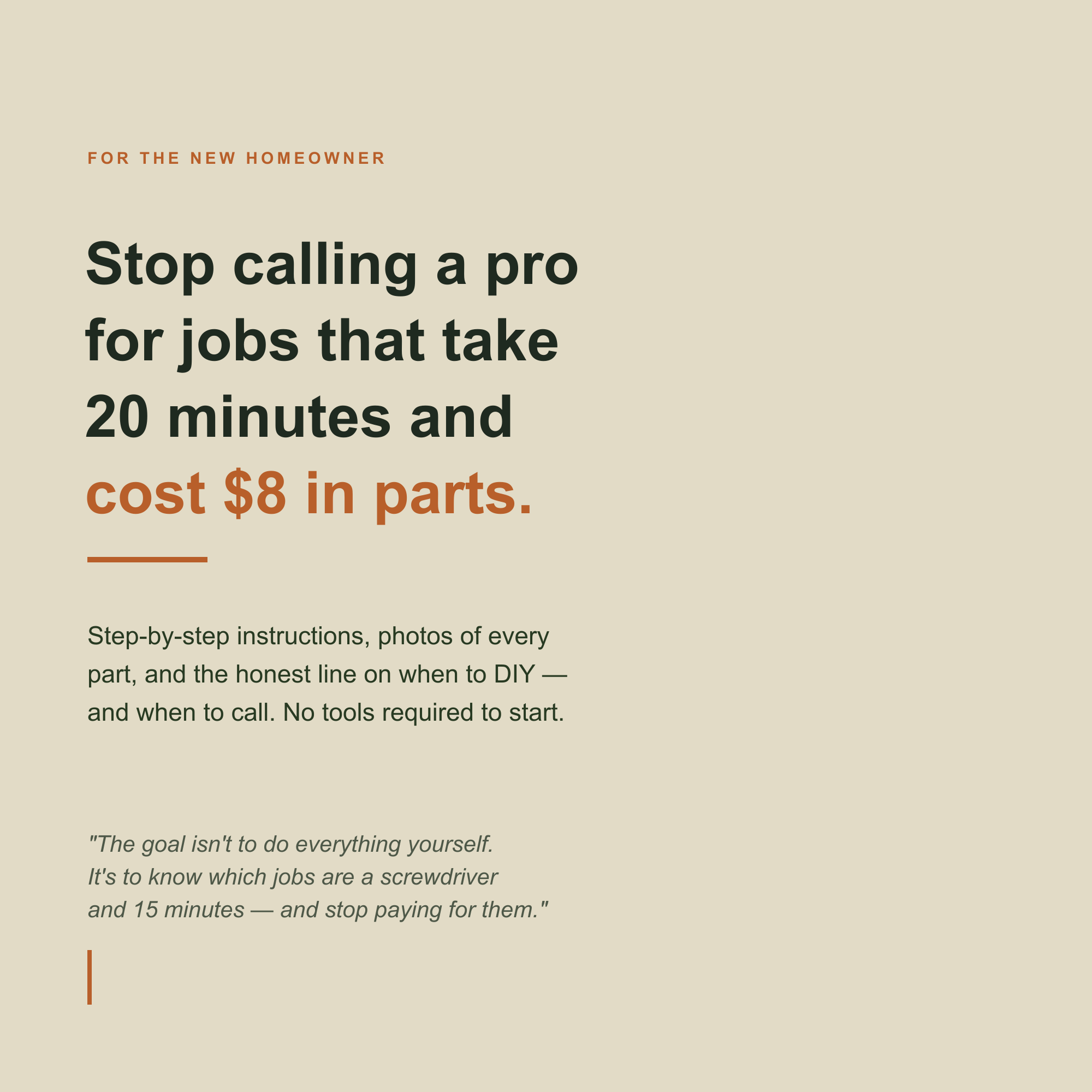 Stop paying $200 for 20-minute repairs